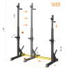 Arlopu Squat Rack Stand, Bench Press Rack, Barbell Rack, Adjustable Dumbbell Rack, Multi-Function Weight Lifting Home Gym, Fitness Exercise Equipment with Storages, Strength Training, for Beginners and Professional Use, 570lbs view 2