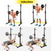 Arlopu Squat Rack Stand, Bench Press Rack, Barbell Rack, Adjustable Dumbbell Rack, Multi-Function Weight Lifting Home Gym, Fitness Exercise Equipment with Storages, Strength Training, for Beginners and Professional Use, 570lbs view 3