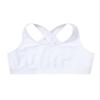 HULIJA Girls Kids Criss Cross Back Mock Neck Crop Tops Bra for Ballet Dance Sports Workout Activewear White 7-8 Years view 3