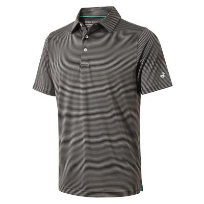 Golf Shirts for Men Dry Fit Moisture Wicking Casual Sport Short Sleeve Mens Golf Polo Shirts Black Stripe
