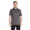Golf Shirts for Men Dry Fit Moisture Wicking Casual Sport Short Sleeve Mens Golf Polo Shirts Black Stripe view 2