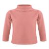 Hansber Baby Girls Boys Thermal Underwear Top Turtleneck T-Shirts Stretchy Long Sleeve Winter Baselayer Vest Pink 4-5 view 1