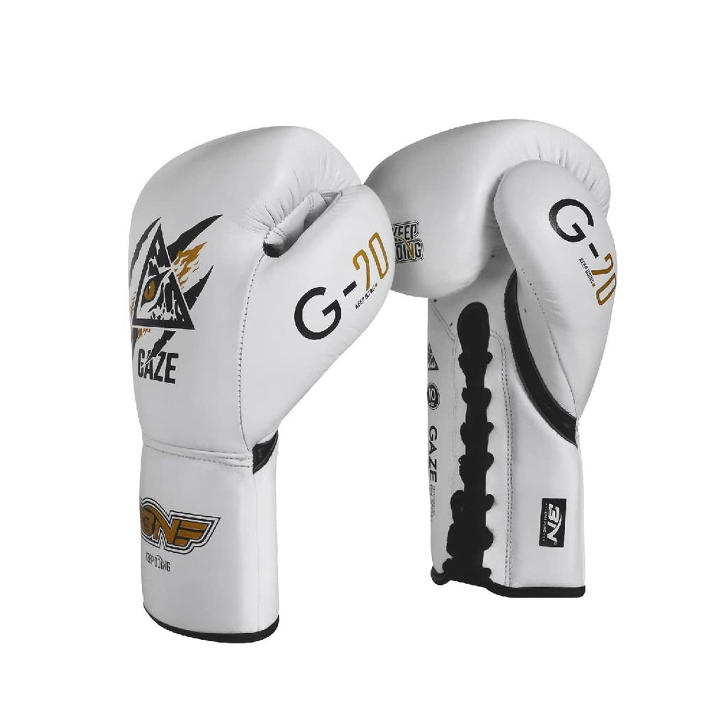 YODZ Boxing Gloves for Men & Women, Boxing Training Gloves Cowhide Leather Training Sparring Gloves 10-12 OZ, Heavy Punching Bag Mitts for MMA Training, Punching Bag,White,10oz