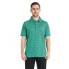 Golf Shirts for Men Dry Fit Moisture Wicking Casual Sport Short Sleeve Mens Golf Polo Shirts Green Stripe view 2