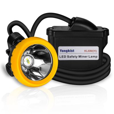 Rechargeable LED Mining Headlamp Hard Hat Light  Explosion-Proof Waterproof Underground Safety Cap Lamp, Bright Headlight for Miners, Hunting, Camping, Fishing, Hiking, Outdoor Work Lighting