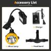 Rechargeable LED Mining Headlamp Hard Hat Light  Explosion-Proof Waterproof Underground Safety Cap Lamp, Bright Headlight for Miners, Hunting, Camping, Fishing, Hiking, Outdoor Work Lighting view 4