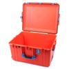 Orange & Blue Pelican 1637 Air case, Comes Empty and with Wheels. view 3
