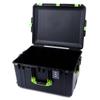 Black & Lime Green Pelican 1637 Air case, Comes Empty and with Wheels. view 3