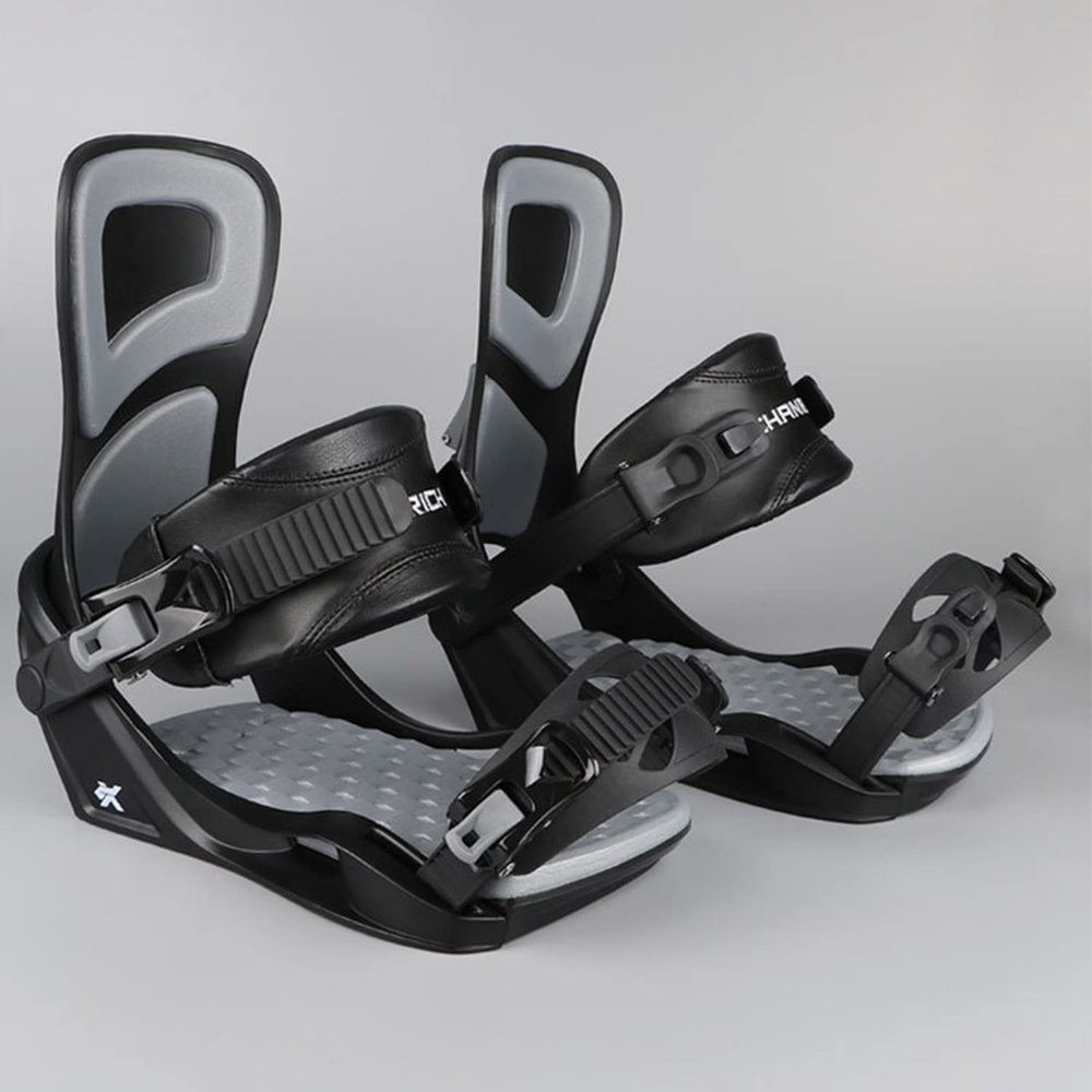 NC Snowboard BIndings,Adult Snowboard Binding Equipment (Black, L)