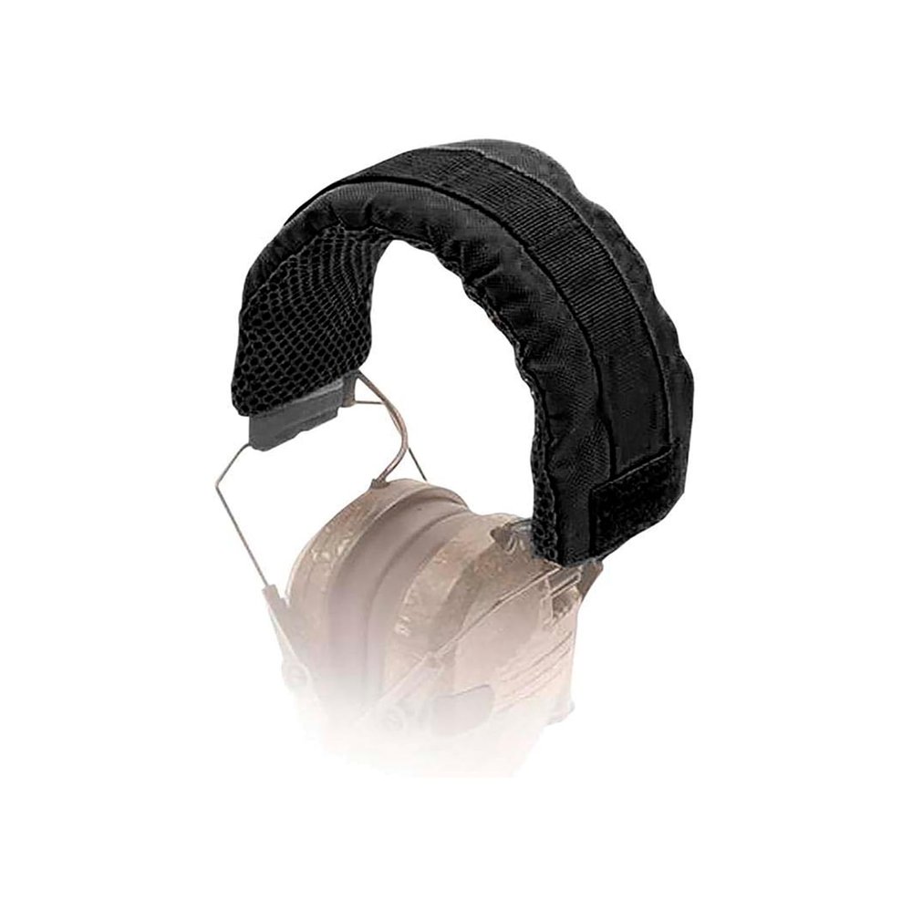 Walker's Headband Wrap for Shooting Earmuffs | Universal Fit Durable Nylon Breathable Cool Mesh Padding Hearing Protection Headset Cover w/Hook & Loop Closure, Black - MOLLE Webbing