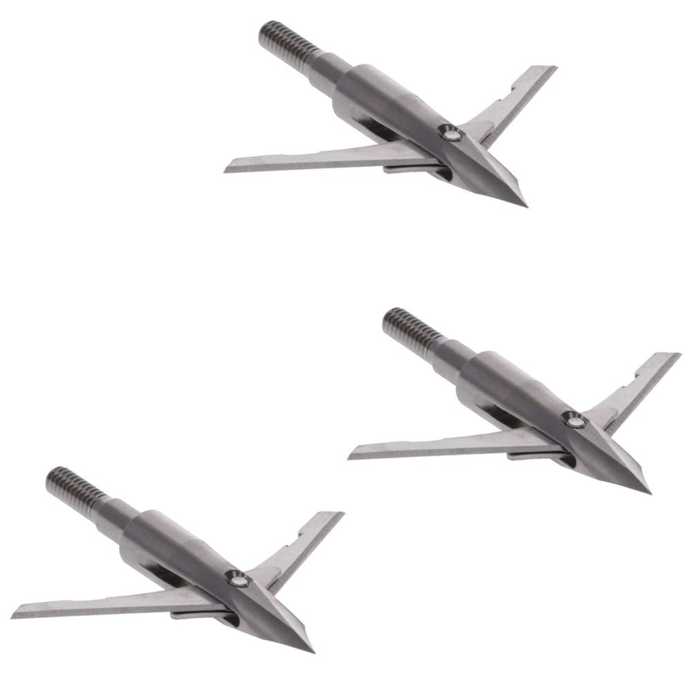 New Archery Products New Archery Products Slingblade 2 Ti 100 Grain Hunting Stainless Steel Spin Tested Mechanical 3 Pieces Broadhead Set