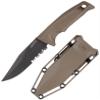 SOG Recondo FX Partially Serrated Fixed-Blade Tactical Duty Knife |Full-Tang CRYO 440C Stainless Steel Blade | Rubberized Grip, FDE view 2
