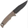 SOG Recondo FX Partially Serrated Fixed-Blade Tactical Duty Knife |Full-Tang CRYO 440C Stainless Steel Blade | Rubberized Grip, FDE view 3