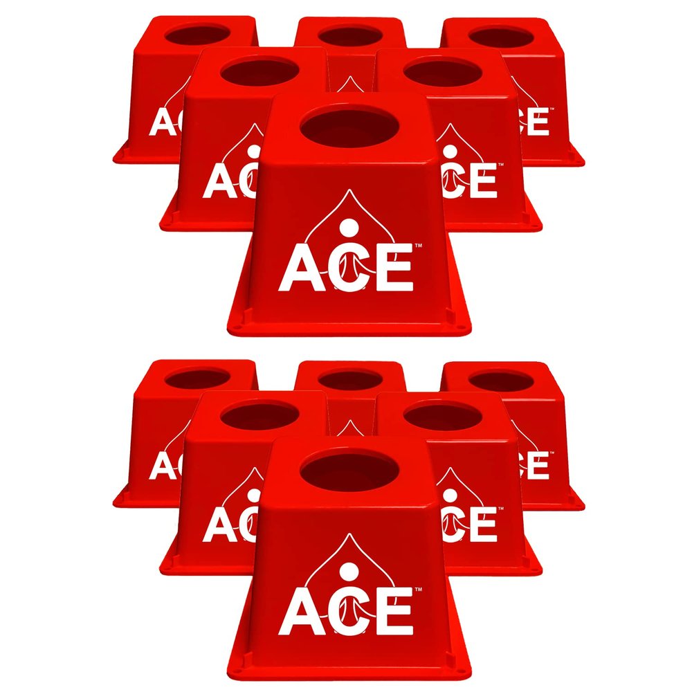 Cornhole Airmail Box Bag Pong - 12 Red Airmail Boxes - The Ultimate Cornhole Bag Pong Game Play Experience