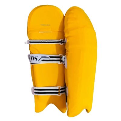Whitedot Color Batting Pad Cover (Clads) - Best Way to Change White pad to Any Color. (Yellow, Mens/Large, Right)