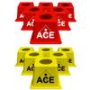 CornholeAce Cornhole Airmail Box Bag Pong - 12 Airmail Boxes (6 Red & 6 Yellow) - The Ultimate Cornhole Bag Pong Game Play Experience view 1