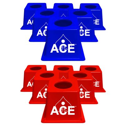 CornholeAce Cornhole Airmail Box Bag Pong - 12 Airmail Boxes (6 Blue & 6 Red) - The Ultimate Game Play Experience