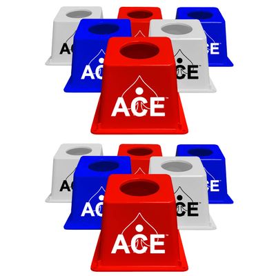 CornholeAce Cornhole Airmail Box Bag Pong - USA Edition - 12 Airmail Boxes - The Ultimate Cornhole Bag Pong Game Play Experience
