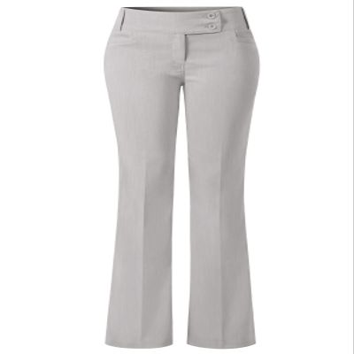 Design by Olivia Women's Relaxed Boot-Cut Office Pants Trousers Slacks Heather Grey S