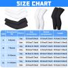 Charniol 4 Pairs Kids Arm Sleeves for Basketball Kids Long Compression Leg Sleeves and Arm Sleeves Youth Basketball Leg Sleeves(Black and White,Medium) view 2