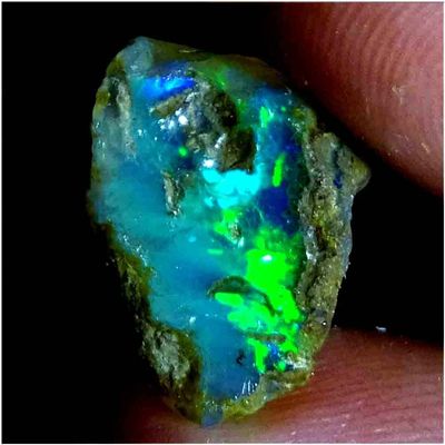 07.60 Cts. Aaa Natural Rainbow Welo Fire Ethiopian Opal Rough Loose Gemstones