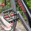 Road/Mountain Bike Pedals - 3 Bearings 9/16 Aluminum Alloy Bicycle Pedals - Mountain Bike Pedal with Removable Anti-Skid Nails view 2