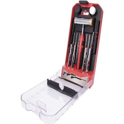 BIRCHWOOD CASEY Armorer's Hammer And Punch Kit | Durable Versatile Gunsmithing Multi-Piece Tool Set | 11 Punches, 4 Hammer Heads, Tweezer, Magnetic Strip & Case Included