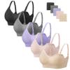 Angelhood 5 Pack Womens Maternity Breastfeeding Bra Seamless Wireless Sleep Bra with Bra Extenders view 1