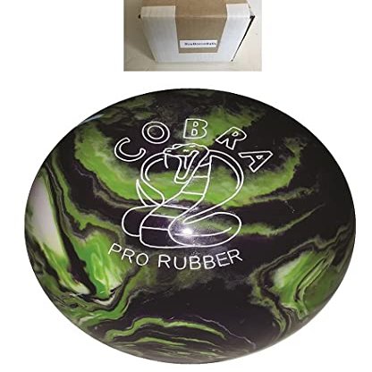BuyBocceBalls - EPCO Duckpin Bowling Balls - (4 3/4 inch- 3lbs. 10oz.) - Single - Cobra Pro Rubber - Purple, Lime & White - Made in USA