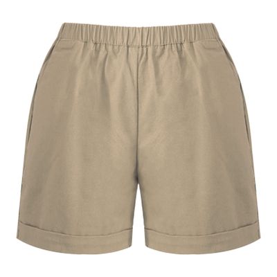 Moily Women's Regular Fit Chino Short Super Comfy Bermuda Walking Shorts Casual Summer Shorts Khaki XX-Large