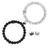 Couples Bracelets King&Queen Crown His and Her Bracelets Heart Matching Bracelets Long Distance Relationship Gifts for Boyfriend and Girlfriend on Anniversary Couples Jewelry for Women Men view 1