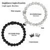 Couples Bracelets King&Queen Crown His and Her Bracelets Heart Matching Bracelets Long Distance Relationship Gifts for Boyfriend and Girlfriend on Anniversary Couples Jewelry for Women Men view 3