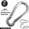 Lifesport Gear Heavy Duty Carabiner Clips 4 Inch, 316 Stainless Steel Spring Snap Hooks for Gym, Camping, Hiking Equipment, Outdoor Activities, M10 Carabiner Clip Set of 2 view 2