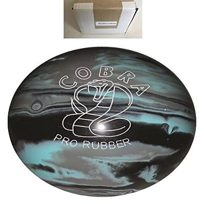 BuyBocceBalls - EPCO Duckpin Bowling Balls - (4 3/4 inch- 3lbs. 8oz.) - Single - Cobra Pro Rubber - Black, Light Blue & White - Made in USA
