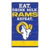 WinCraft 9960627220 10 x 17 in. Los Angeles Rams Baby Burp Cloth view 1