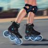 3 Wheels Inline Skates & 4 Wheels Roller Skates Blades (Black & Blue) view 4