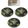 BuyBocceBalls - EPCO Duckpin Bowling Balls - (4 3/4 inch- 3lbs. 6oz.) - Pack of 3 - Cobra Pro Rubber - Purple, Lime & White - Made in USA view 1
