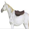 CHALLENGER Horse 32" x 32" Western Contoured Wool Felt Barrel Saddle Pad 39223GR view 4