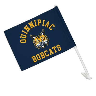 GRAPHICS & MORE Quinnipiac University Bobcats Logo Car Truck Flag with Window Clip On Pole Holder