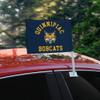 GRAPHICS & MORE Quinnipiac University Bobcats Logo Car Truck Flag with Window Clip On Pole Holder view 2