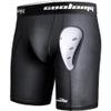 COOLOMG Men Sliding Shorts with Protective Cup Baseball Football MMA Lacrosse Hockey Black XL view 1