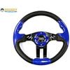 Huskey E-Z-GO Blue Trooper Steering Wheel Black Brushed Spokes Carbon Fiber Texture Grip W/Matte Black Hub Adapter For Medalist TXT RXV VALOR ST Gas Electric Models Premium Quality view 2