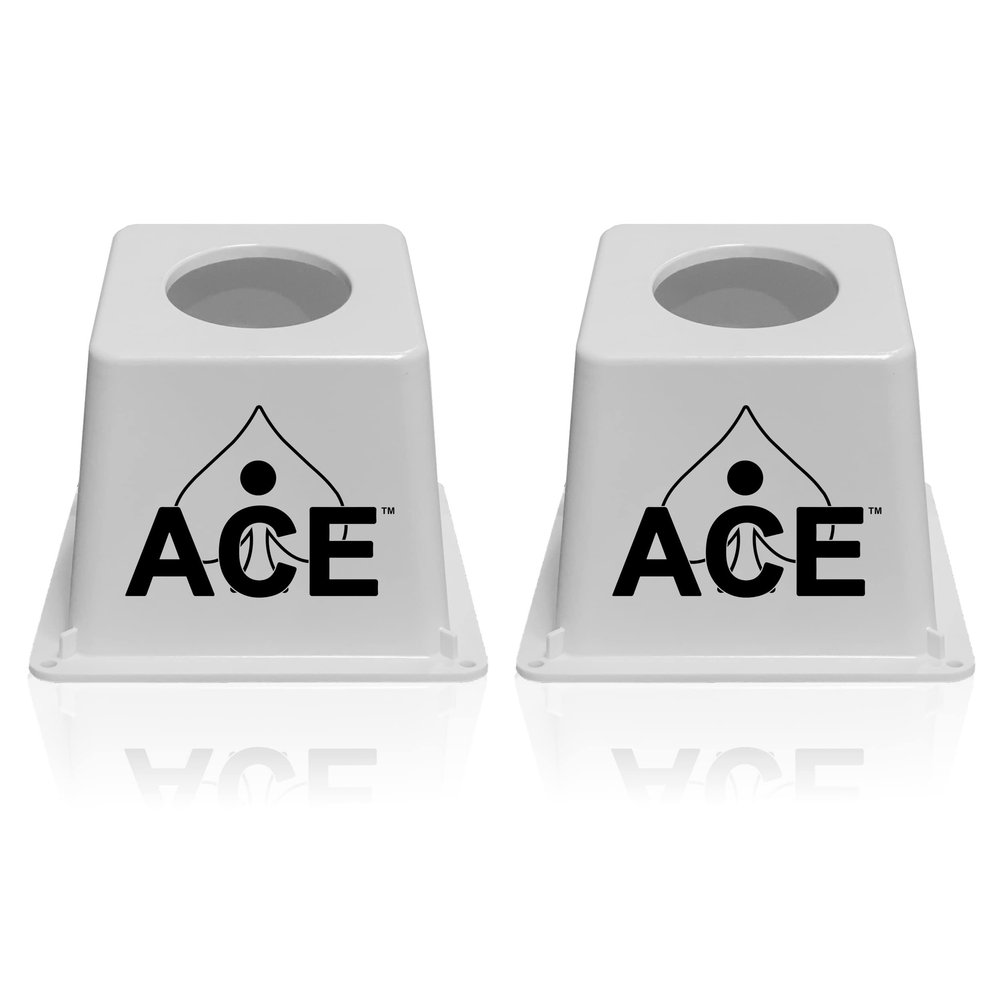 CornholeAce Cornhole Airmail Box Set - White - Includes 2 Airmail Boxes - Perfect for Cornhole Training and Practice