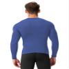 Men's Compression Long Sleeve Shirts, Cool Dry Sport Workout Underwear Shirt Athletic Baselayer Running Gym Tops G Blue view 3