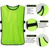 brooman Scrimmage Training Vest Kids Youth Adult Soccer Practice Jersey Athletic Pinnies (XL,Lime) view 2