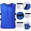 brooman Scrimmage Training Vest Kids Youth Adult Soccer Practice Jersey Athletic Pinnies (L,Blue) view 2