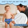 Durio Swim Diaper Washable Swimming Diapers Unisex Toddler Newborn Swim Diaper Reusable Girls Boy B Blue Seaworld 3-6 Months view 3