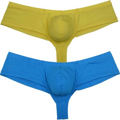 OROCOJUCO Men's Underwear Brazilian Bikini Boxer Trunk Briefs Sexy Fashion with Pouch Mini Sport Underpants 2-Pack HH M
