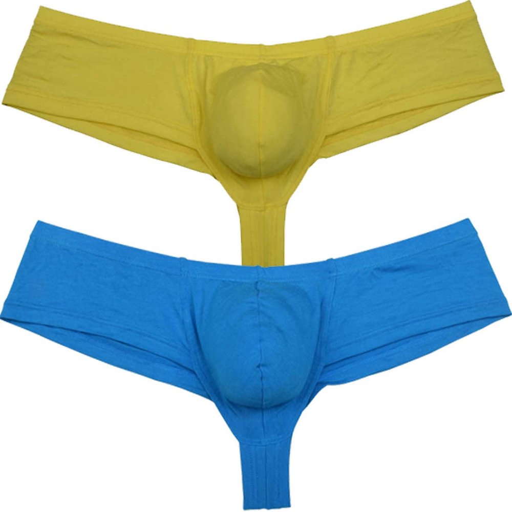 OROCOJUCO Men's Underwear Brazilian Bikini Boxer Trunk Briefs Sexy Fashion with Pouch Mini Sport Underpants 2-Pack HH M