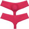 OROCOJUCO Men's Underwear Brazilian Bikini Boxer Trunk Briefs Sexy Fashion with Pouch Mini Sport Underpants 2-Pack Pink M view 1